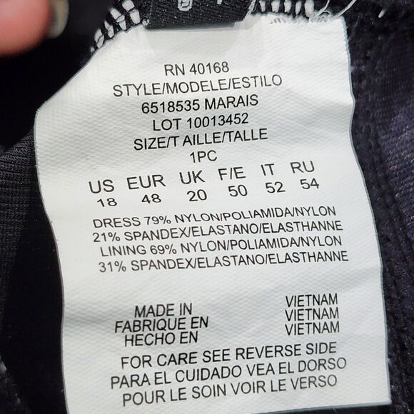 Miraclesuit Pin Point Marais One Piece Swimsuit Size 18 - Picture 10 of 12